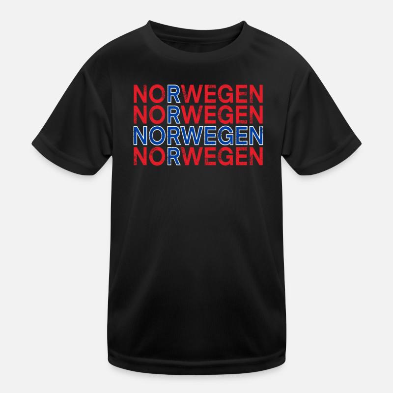 Norwegen Kinder Funktions-T-Shirt