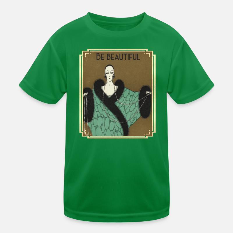 Be Buautiful, mode art déco avec des colliers de perles T-shirt sport Enfant