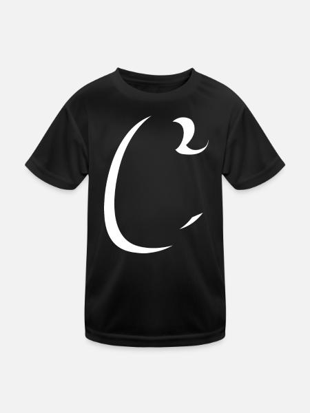 Abstraktes Farbenspiel auf Leinwand - Kinder Funktions-T-Shirt - Schwarz - Vorne