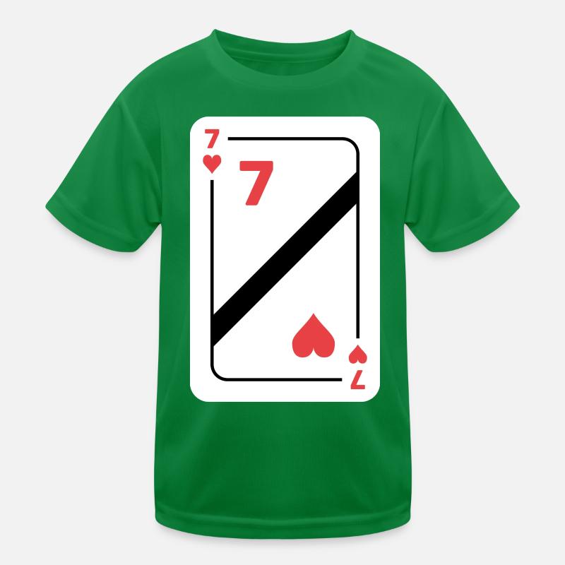Heart Seven Playing Card Poker Card Kids Functional T-Shirt