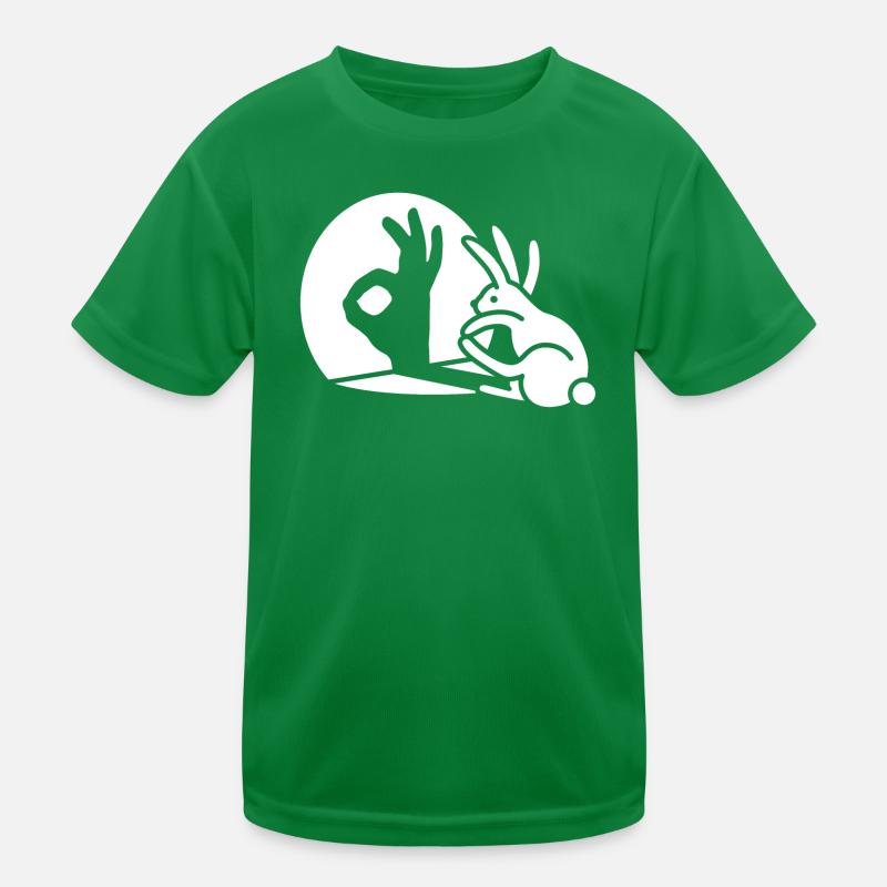 Rabbit shadow hand OK gesture sign Okay pico bello Kids Functional T-Shirt