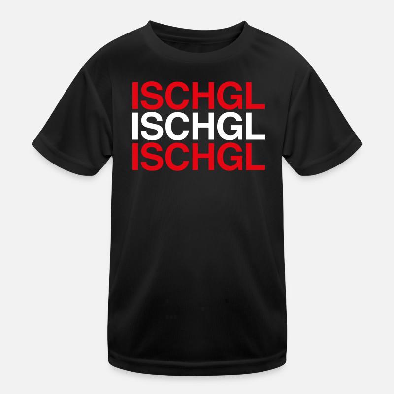 ISCHGL Österreich Austria Flag Kinder Funktions-T-Shirt