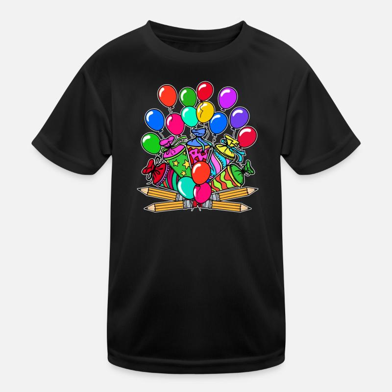 School Start Balloon Pencil School Bag Start Kids Functional T-Shirt