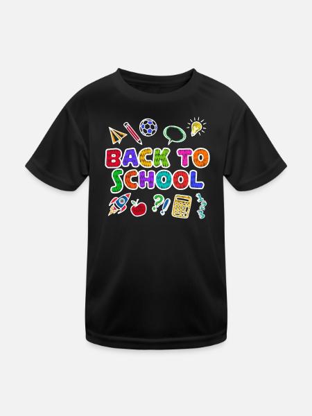Back School School Start School Start School Child - Kids Functional T-Shirt - black - Front