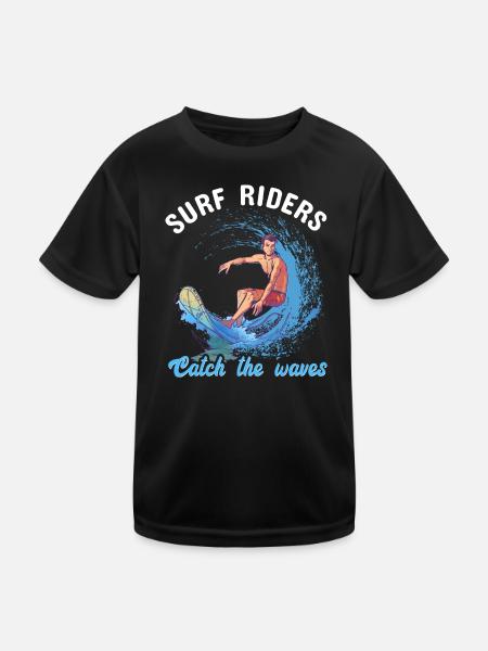 Surf Riders - Kinder Funktions-T-Shirt - Schwarz