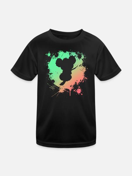 Koala - Kinder Funktions-T-Shirt - Schwarz