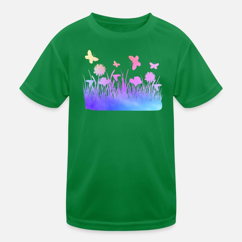 Prairie fleurs fleurs de jardin de couleurs d’eau T-shirt sport Enfant