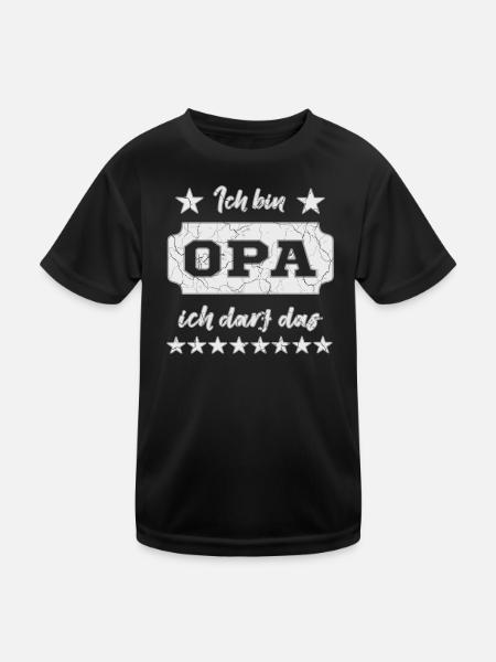  Lustiger Opa Spruch - Kinder Funktions-T-Shirt - Schwarz - Vorne
