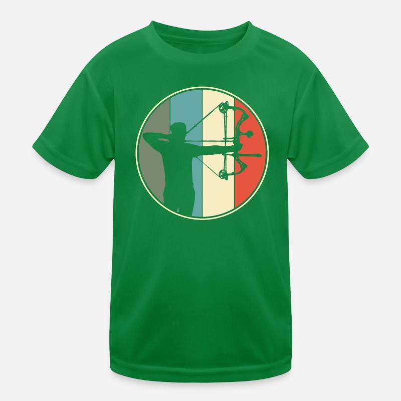 Bogenschießen Bogenjagd Retro Kinder Funktions-T-Shirt