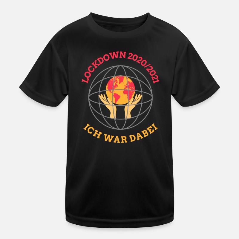 Lockdown 2020/21 – Globe and hands Kids Functional T-Shirt