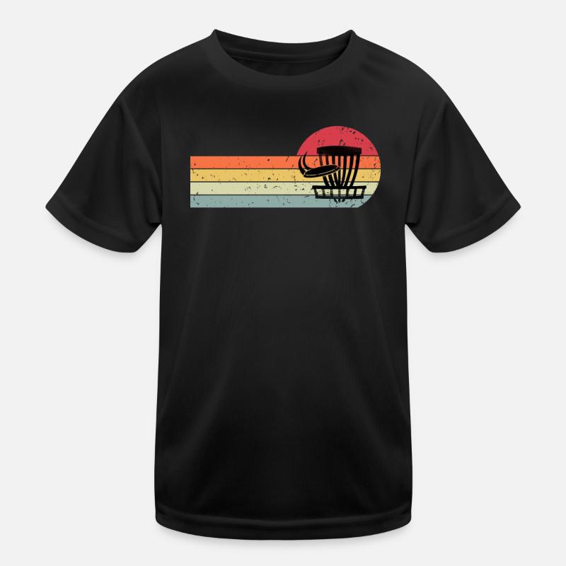 Disc Golf - Kinder Funktions-T-Shirt - Schwarz