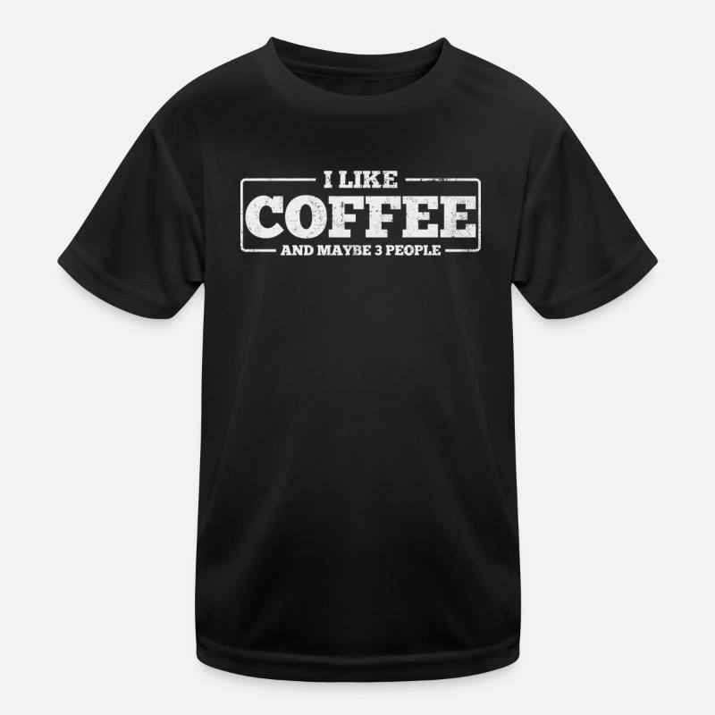 Coffee Introvert Coffee Drinker Kids Functional T-Shirt