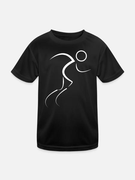 Marathon Marathonlauf - Kinder Funktions-T-Shirt - Schwarz