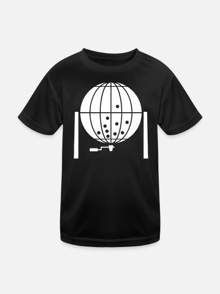 Bingo - Kinder Funktions-T-Shirt - Schwarz - Vorne