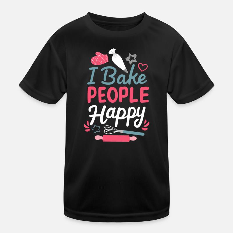 Backen Bäckerei Hobbybäcker Kinder Funktions-T-Shirt