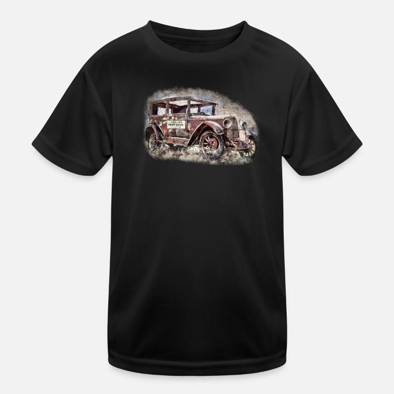 Nostalgic Old American Dream Car Kids Functional T-Shirt