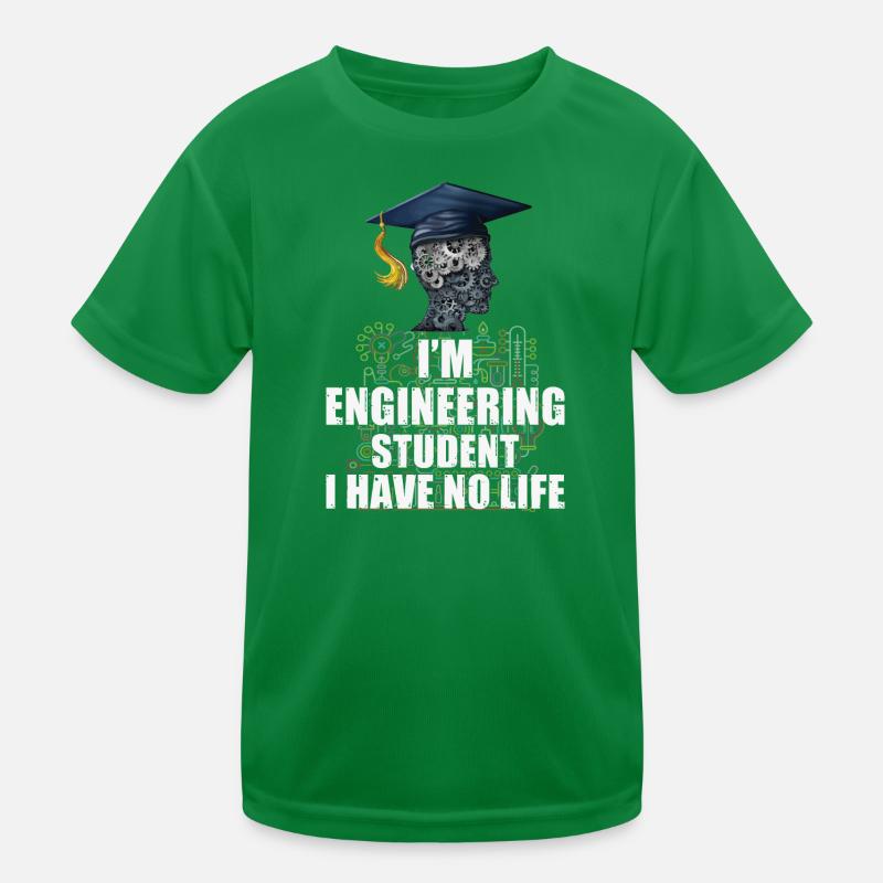 Engineer Student Kids Functional T-Shirt