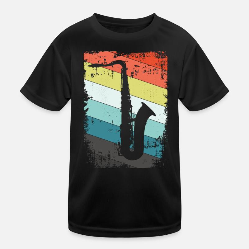 Saxofon Saxophon Kinder Funktions-T-Shirt