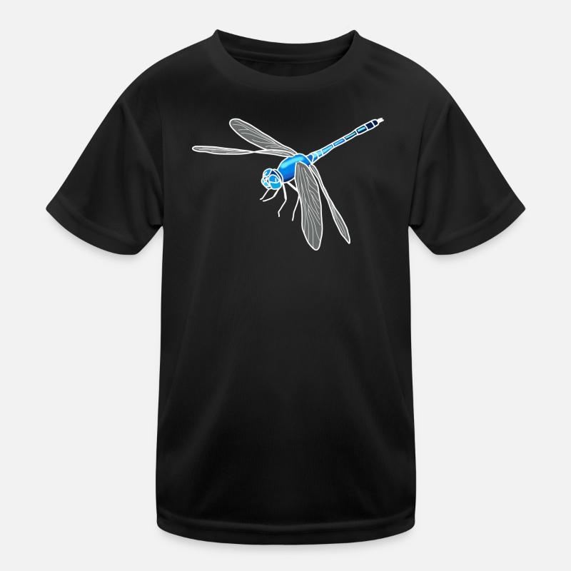 Libelle - Kinder Funktions-T-Shirt - Schwarz