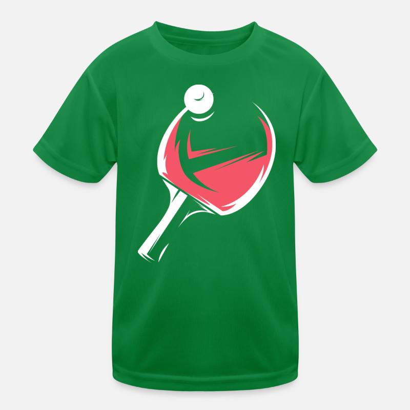 Équipe d’illustration de jeu de raquette de tennis de table T-shirt sport Enfant