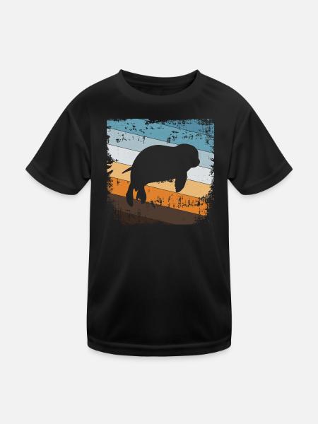Phoque phoque - T-shirt sport Enfant - noir - Devant