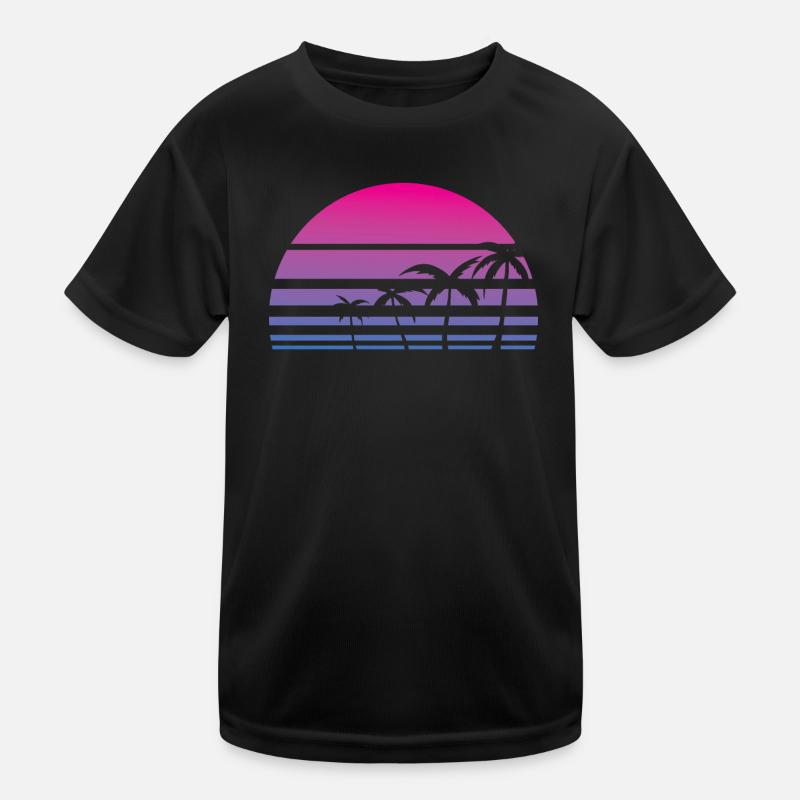 palmier tropical été rétro T-shirt sport Enfant