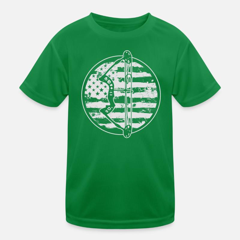 Tir à l’arc Archer Drapeau américain T-shirt sport Enfant