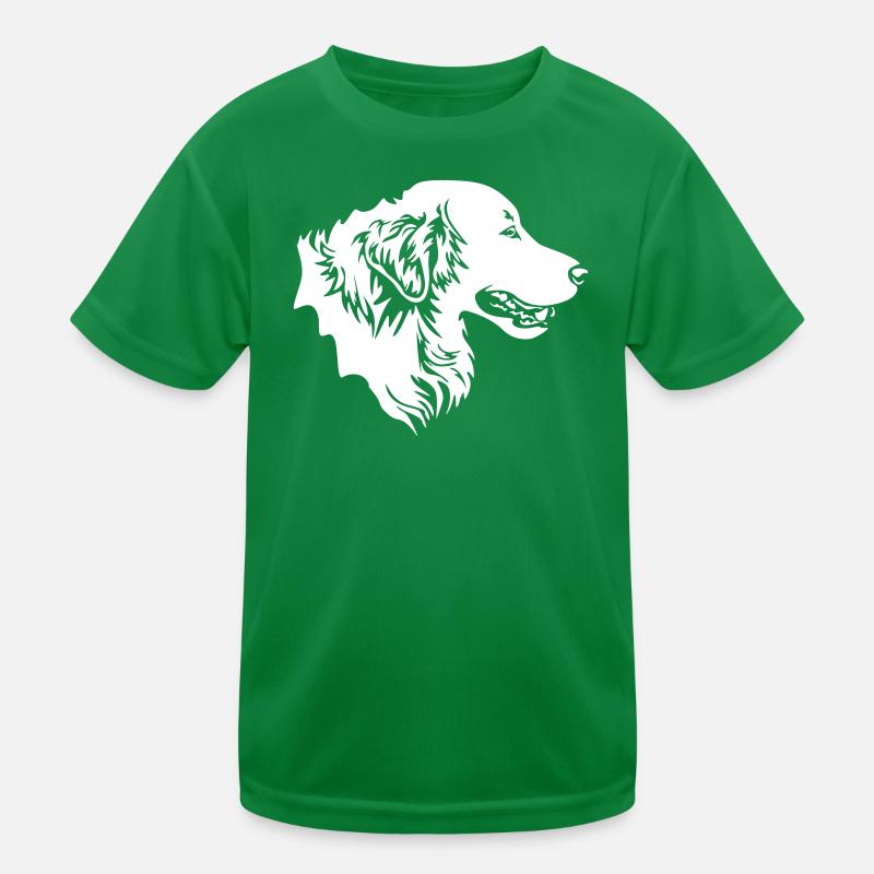 Golden Retriever Kopf "Black Edition" Kinder Funktions-T-Shirt