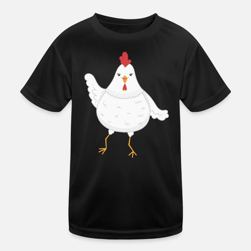 Chicken chickens - Kids Functional T-Shirt - black