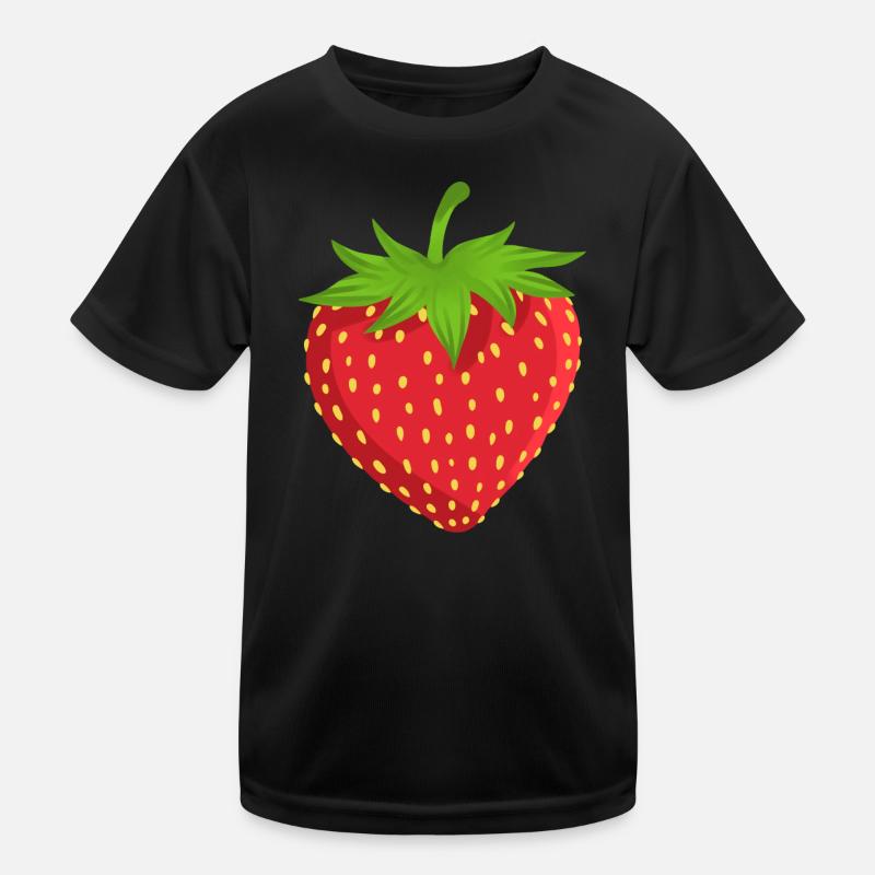 Erdbeere Obst Kinder Funktions-T-Shirt