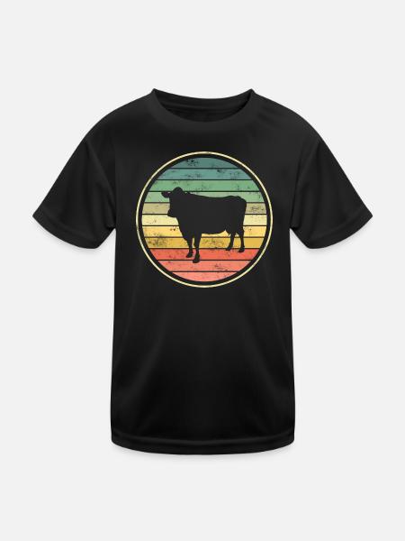 Cow cows - Kids Functional T-Shirt - black - Front