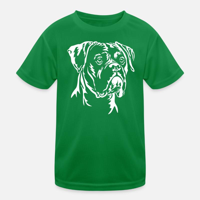 Boxer Kopf "Black Edition" Kinder Funktions-T-Shirt