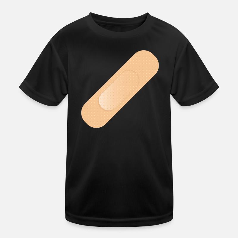 simple sticking plaster as a design element - Kids Functional T-Shirt - black