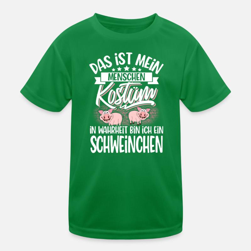 Schwein Kostüm Kinder Funktions-T-Shirt
