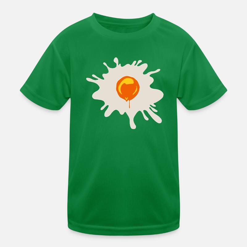 Orangener Farbklecks Tropfen Ei Kinder Funktions-T-Shirt