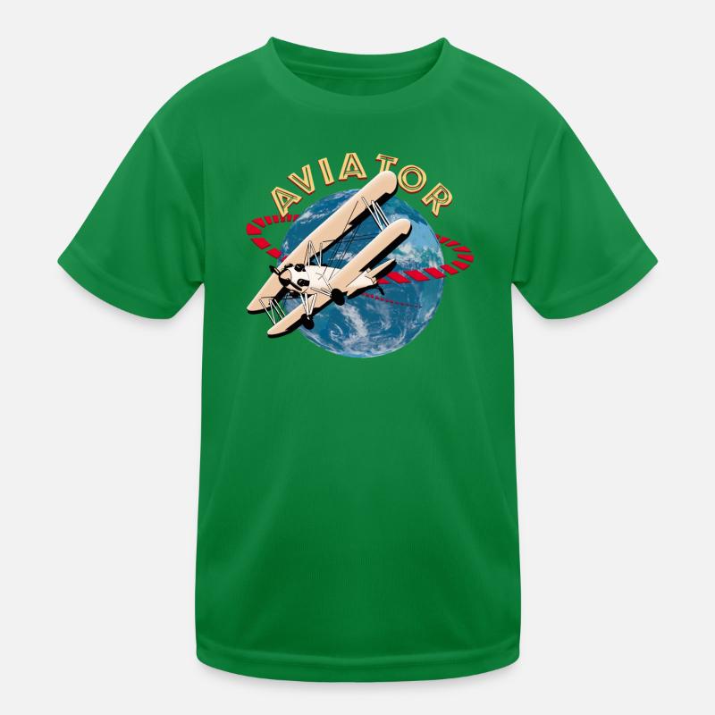 Aircraft Pilot - Aviator Kids Functional T-Shirt