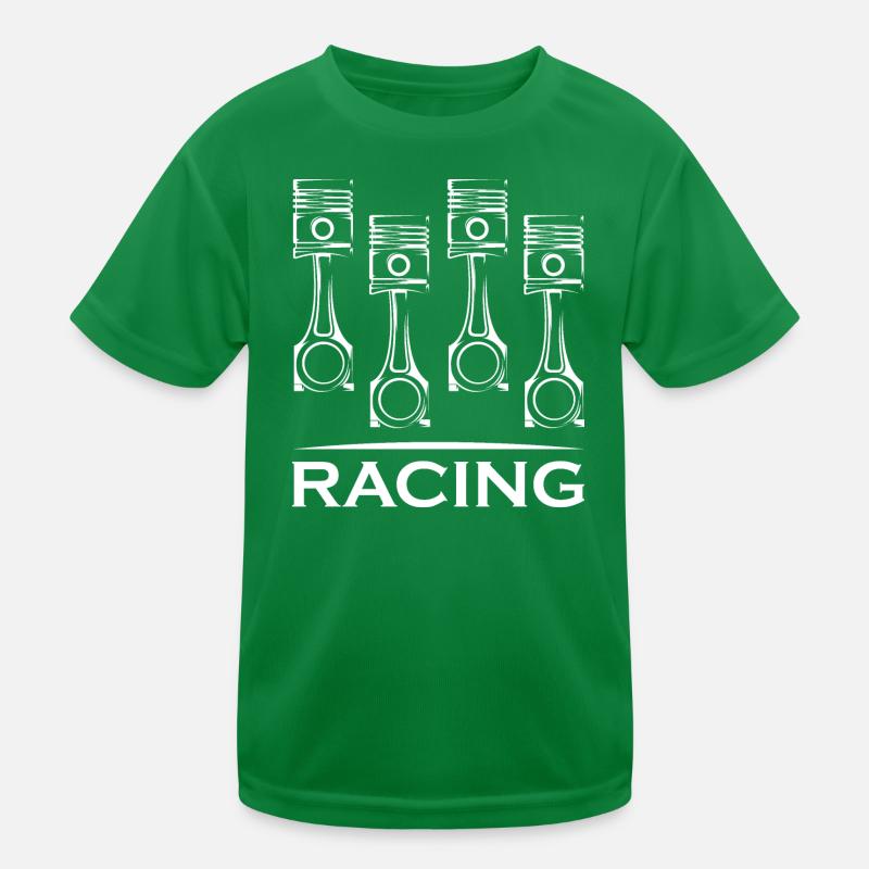 Icône de moteur de voiture à piston de course Icône de logo graphique T-shirt sport Enfant