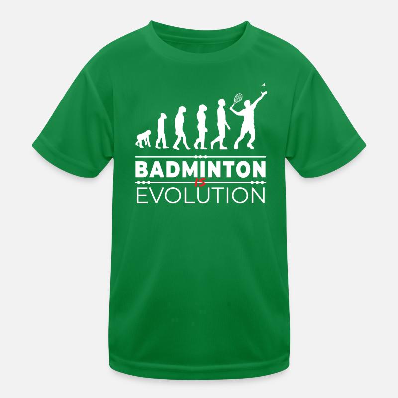 Badminton is evolution - Message Humour Parodie T-shirt sport Enfant