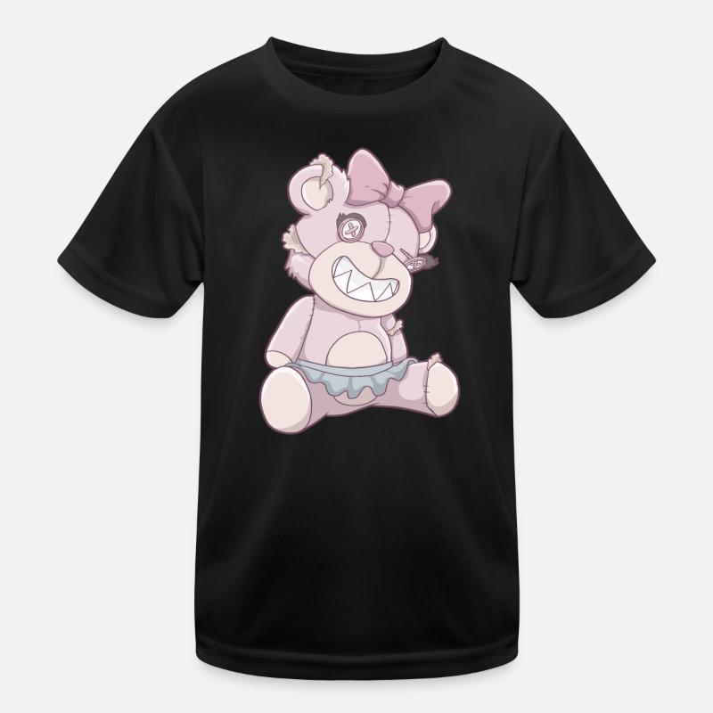 Pastell Gothic Bär Kinder Funktions-T-Shirt