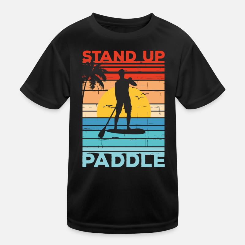 Stand Up Paddle SUP Couché de soleil Cadeau Paddle T-shirt sport Enfant