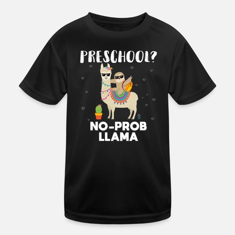 Vorschule kein Prob Lama Kinder Funktions-T-Shirt