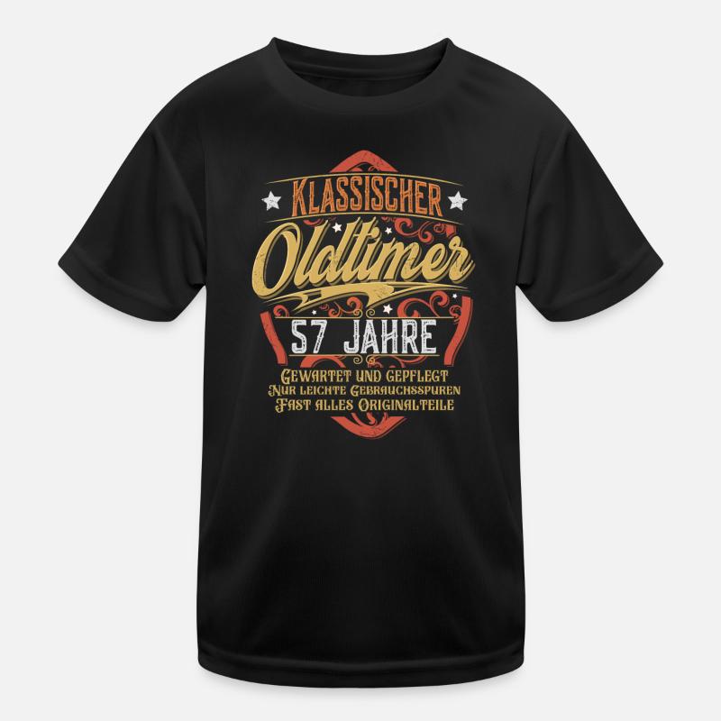 57. Geburtstag Oldtimer Kinder Funktions-T-Shirt