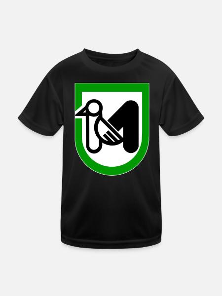 Marken Italien - Kinder Funktions-T-Shirt - Schwarz - Vorne