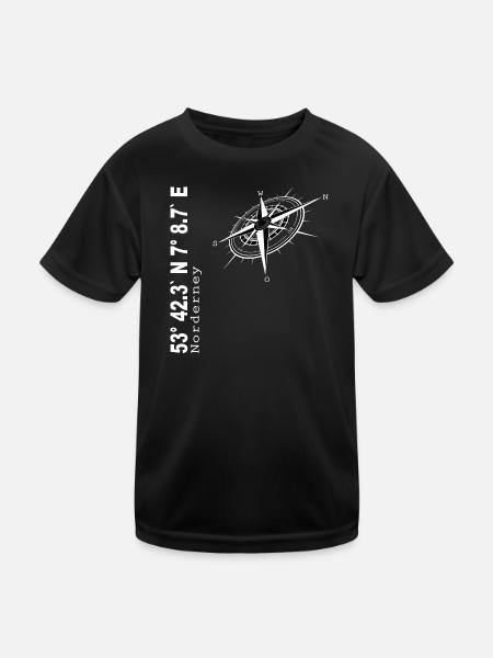 Norderney - Kinder Funktions-T-Shirt - Schwarz