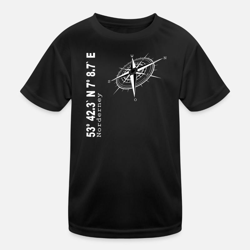 Norderney - Kinder Funktions-T-Shirt - Schwarz