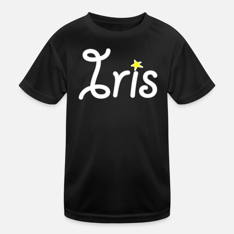 Iris - Kinder Funktions-T-Shirt - Schwarz