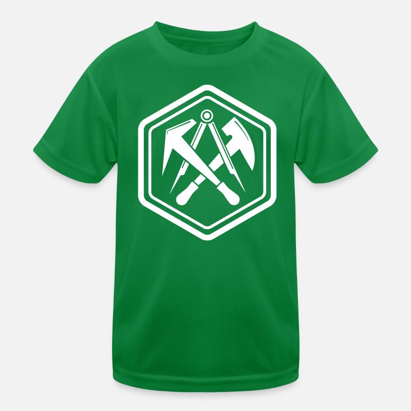 Tradition Couvreur Emblème de corporation Hexagone T-shirt sport Enfant