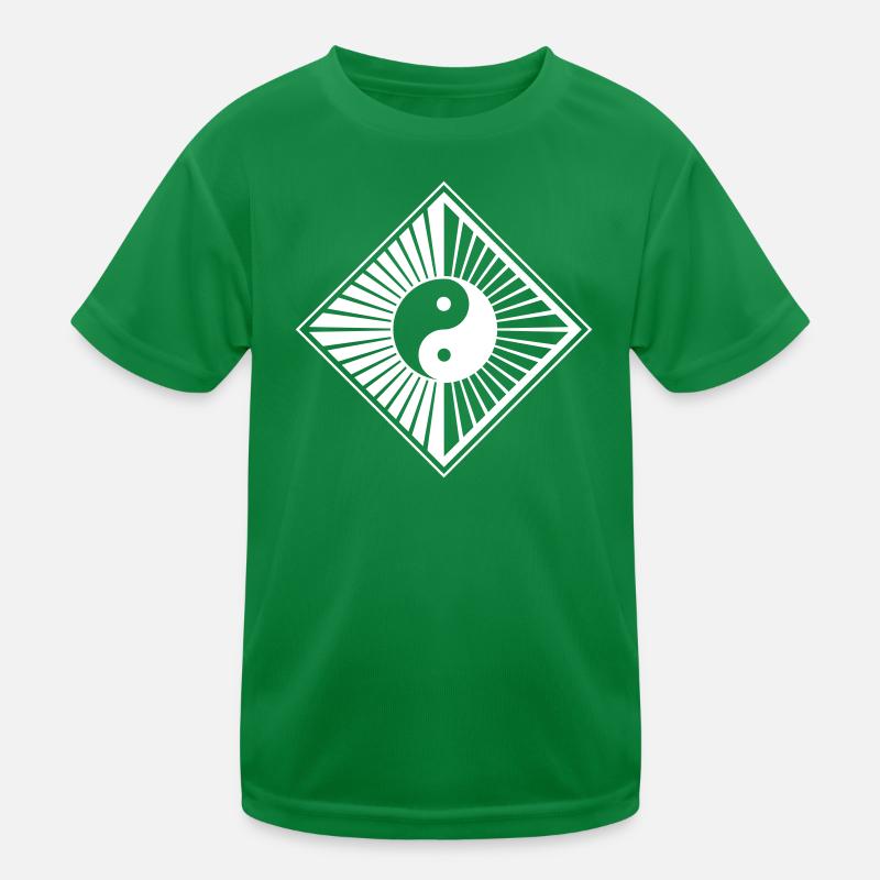Buddhist Yin Yang Diamond in Modern Style Kids Functional T-Shirt