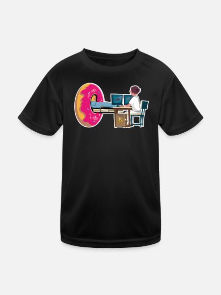 Radiologie Manipulatorin Scanner Donut Radiologie - Kinder Funktions-T-Shirt - Schwarz - Vorne