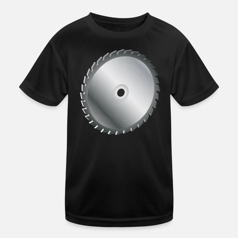 Lame de scie circulaire unique couleurs métalliques T-shirt sport Enfant